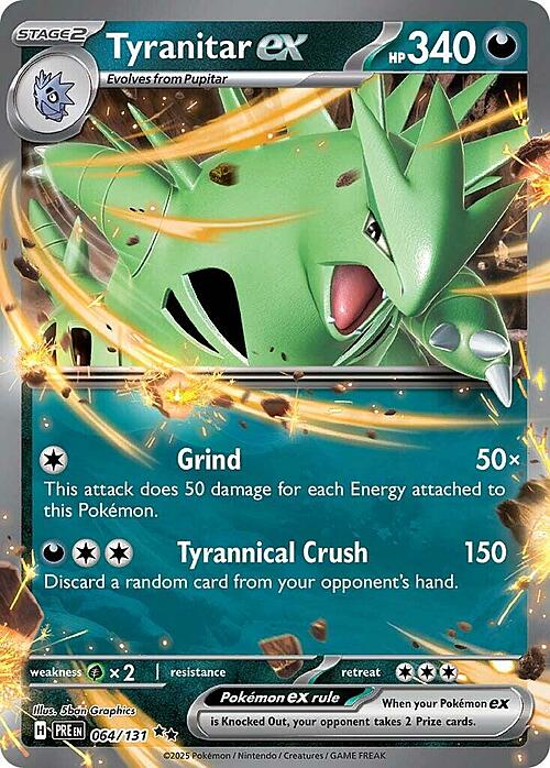 Tyranitar ex Card Front