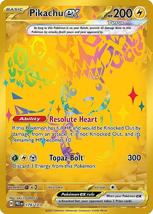 Pikachu ex Card Front