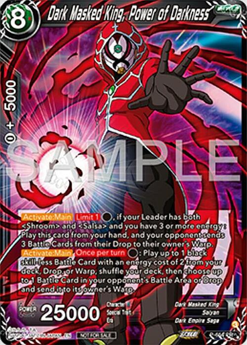 Dark Masked King, Power of Darkness Card Front