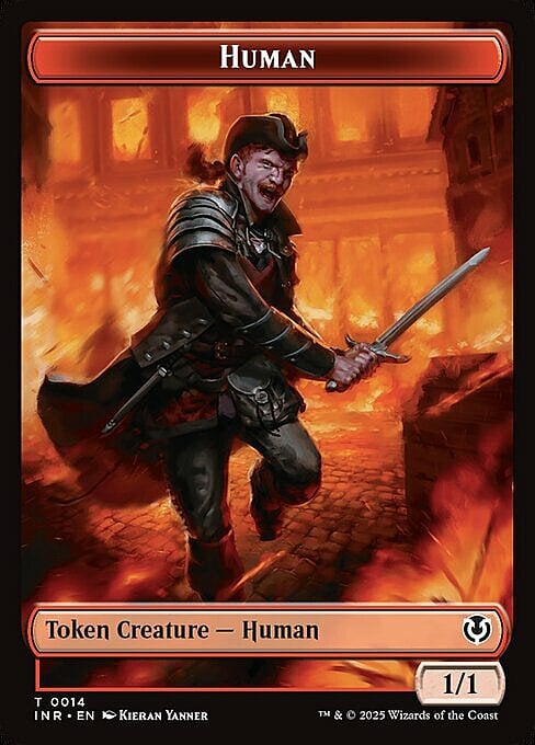 Human // Chandra, Dressed to Kill Emblem Card Front