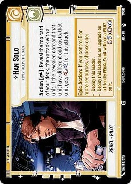 Han Solo - Never Tell Me the Odds Card Front