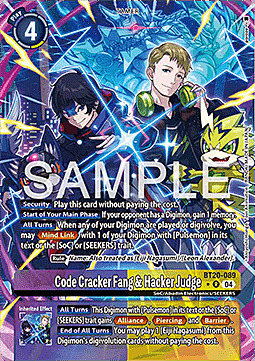 Code Cracker Fang & Hacker Judge Card Front