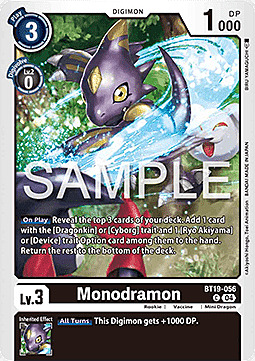 Monodramon Card Front