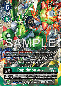 Rapidmon ACE Card Front