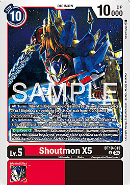 Shoutmon X5 Card Front