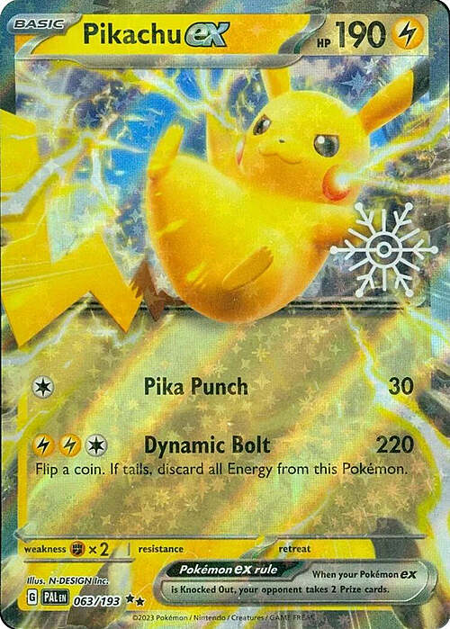 Pikachu ex Card Front