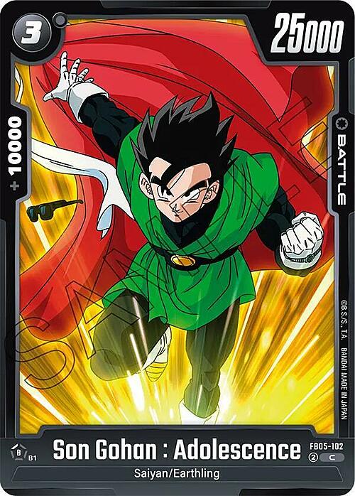 Son Gohan : Adolescence Card Front