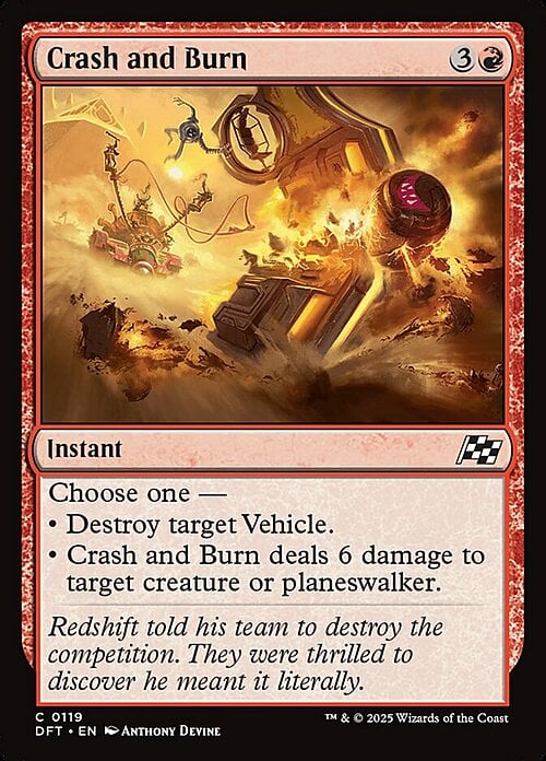 Crash and Burn Card Front