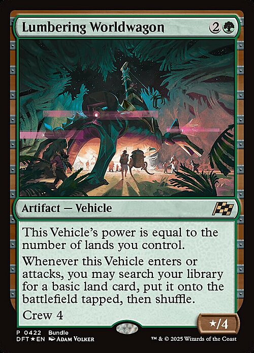 Lumbering Worldwagon Card Front