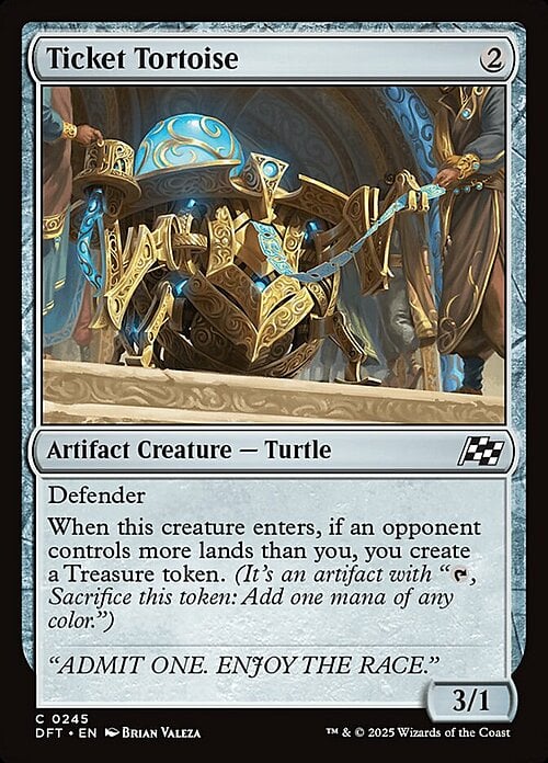 Ticket Tortoise Card Front