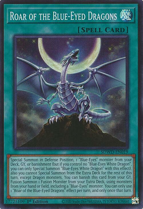 Roar of the Blue-Eyed Dragons Card Front