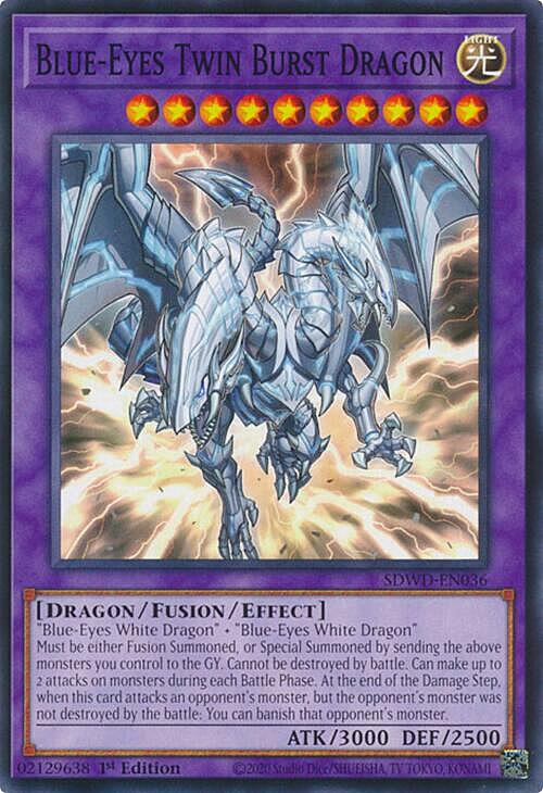 Blue-Eyes Twin Burst Dragon Card Front