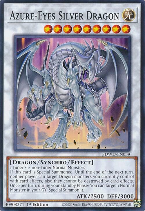 Azure-Eyes Silver Dragon Card Front