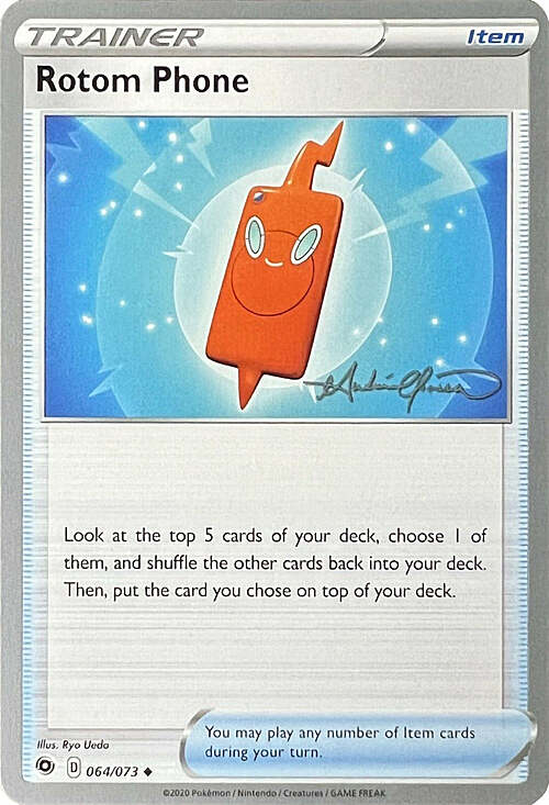 Rotom Phone Card Front