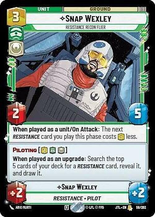 Snap Wexley, Ricognitore Aereo Della Resistenza Card Front