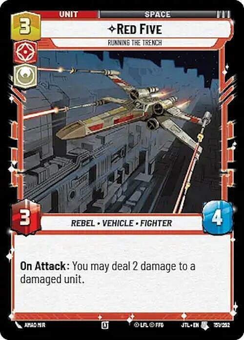 Red Five - Running the Trench Card Front
