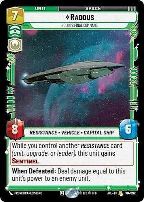 Raddus - Holdo's Final Command Card Front