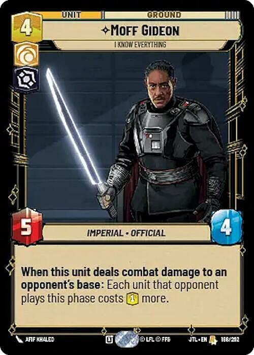 Moff Gideon - I Know Everything Card Front