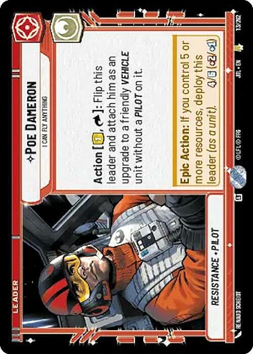 Poe Dameron - I Can Fly Anything Card Front