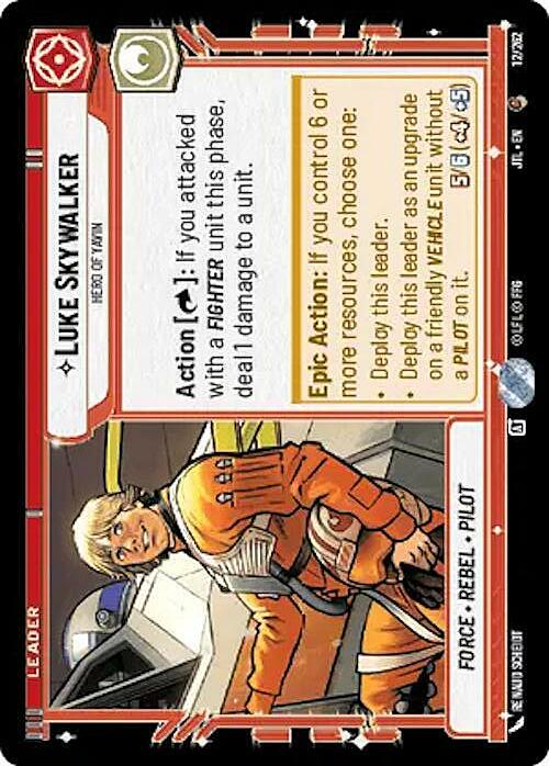 Luke Skywalker - Hero of Yavin Card Front