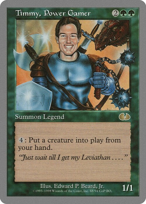 Timmy, Power Gamer Card Front