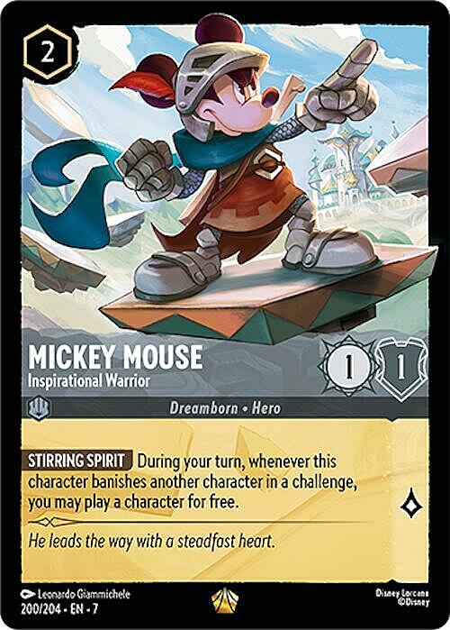 Topolino - Guerriero Ispiratore Card Front