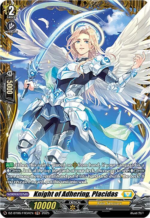 Knight of Adhering, Placidas Card Front