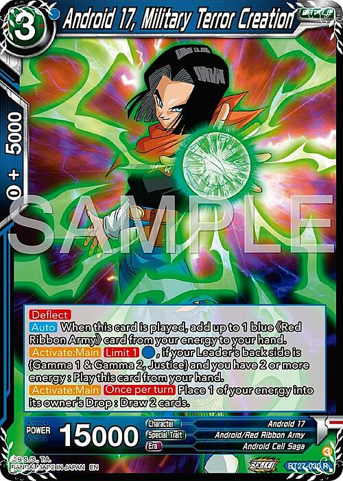 Android 17, Military Terror Creation Card Front