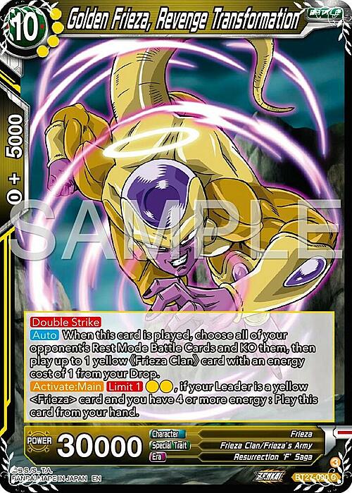 Golden Frieza, Revenge Transtormation Card Front