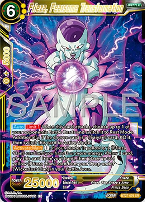 Frieza, Fearsome Transformation Card Front