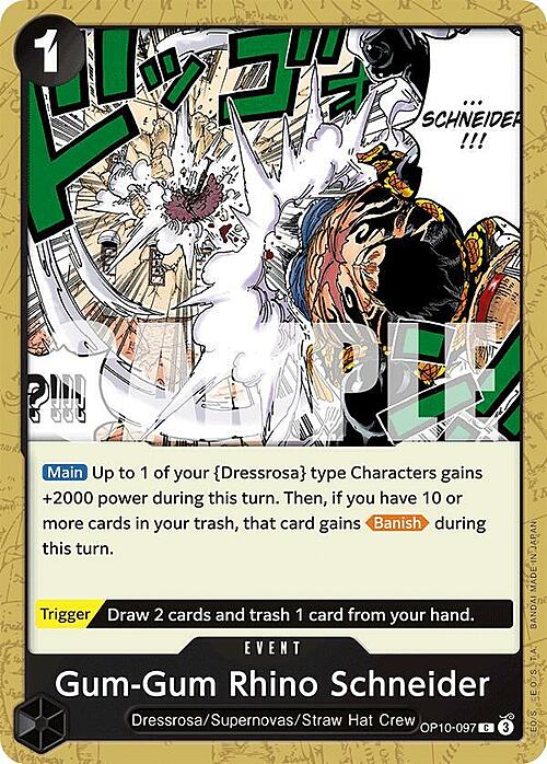 Gum-Gum Rhino Schneider Card Front