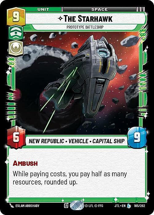 The Starhawk - Prototype Battleship Card Front