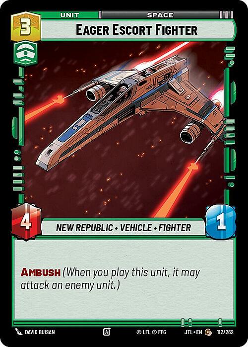 Eager Escort Fighter Card Front