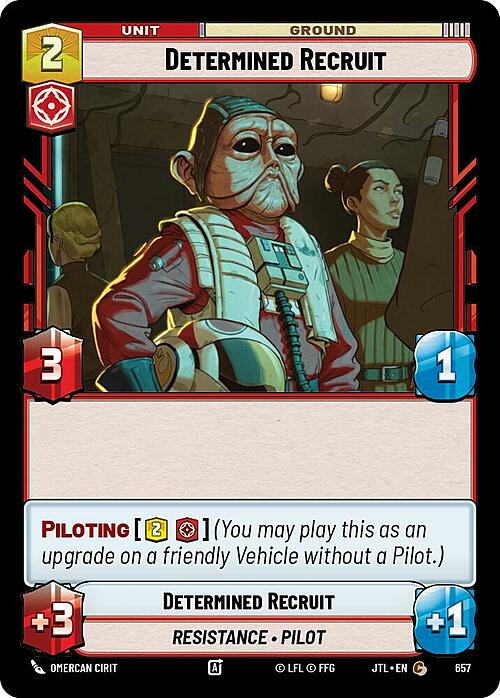 Determined Recruit Card Front