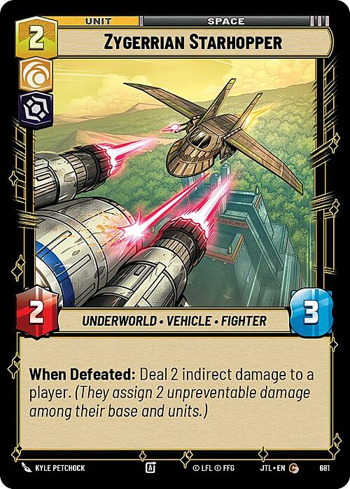 Zygerrian Starhopper Card Front