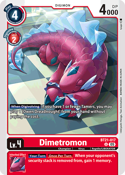 Dimetromon Card Front
