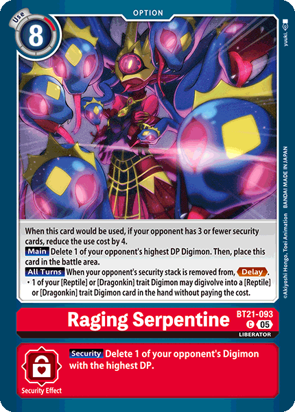 Raging Serpentine Card Front