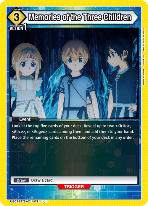 Memories of the Three Children Card Front