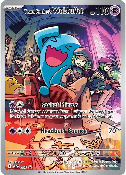 Team Rocket's Wobbuffet Card Front