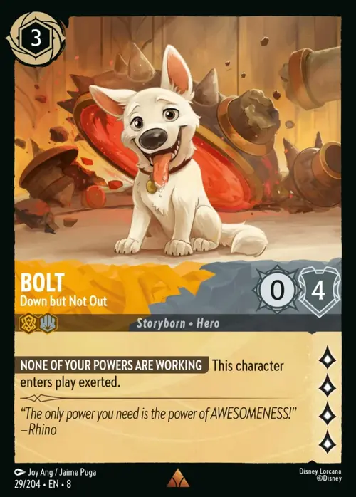 Bolt - Down but Not Out Card Front