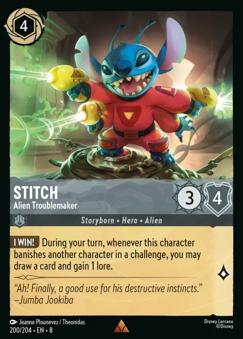Stitch - Alien Troublemaker Card Front