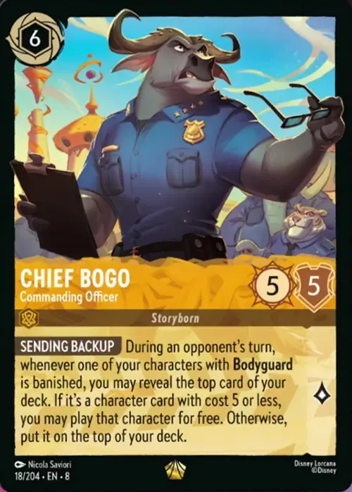 Chief Bogo - Commanding Officer Card Front
