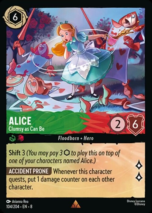 Alice - Clumsy as Can Be Card Front