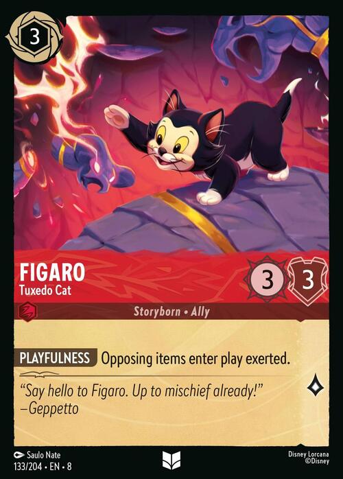 Figaro - Tuxedo Cat Card Front