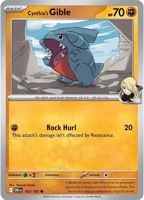 Cynthia's Gible Card Front