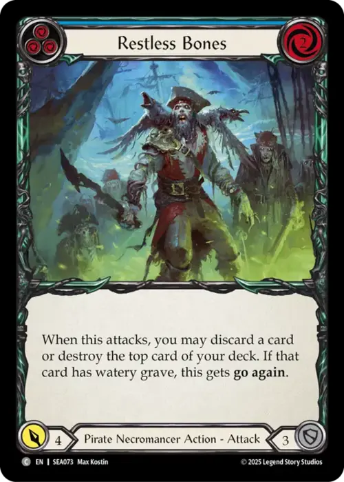Restless Bones (Blue) Card Front