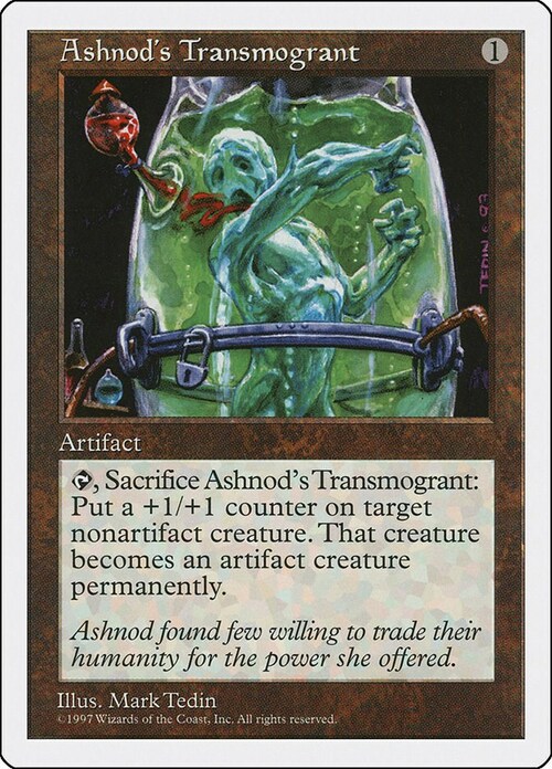 Ashnod's Transmogrant Card Front