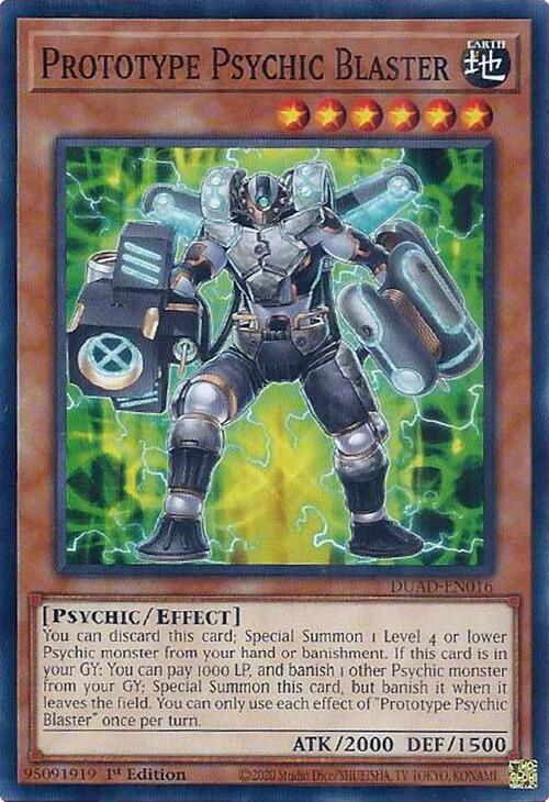 Prototype Psychic Blaster Card Front