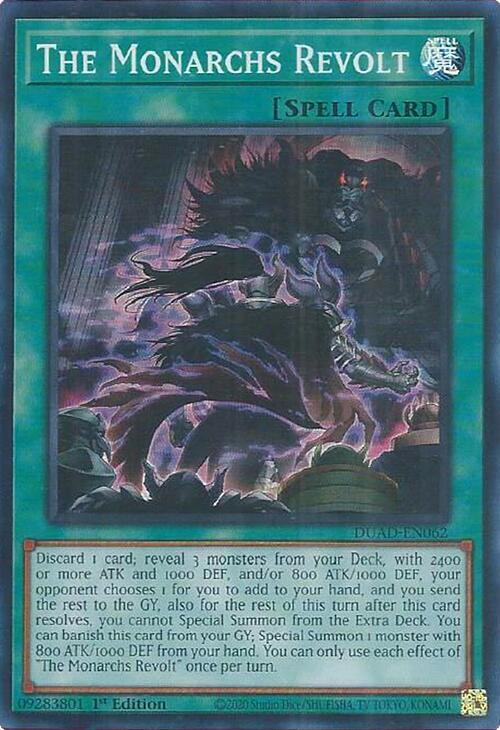 The Monarchs Revolt Card Front