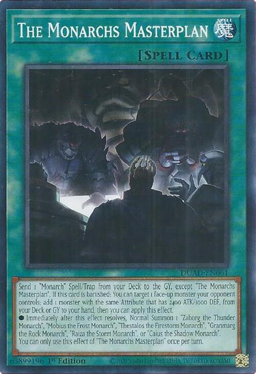 The Monarchs Masterplan Card Front